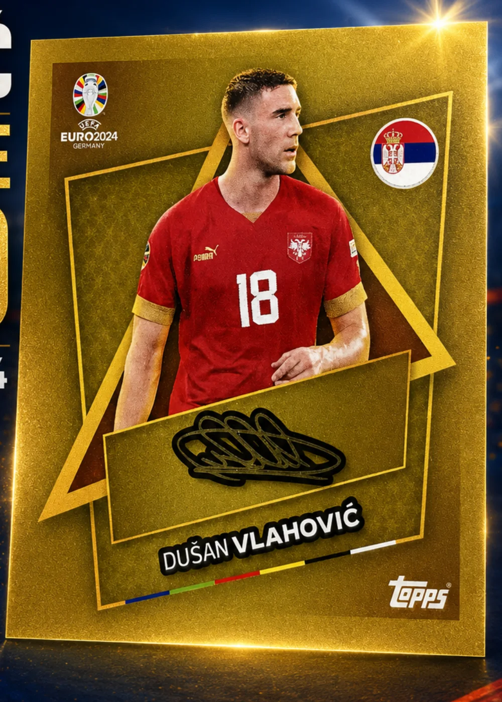 Dusan Vlahovic | SRB-SP | Signature Gold Sticker