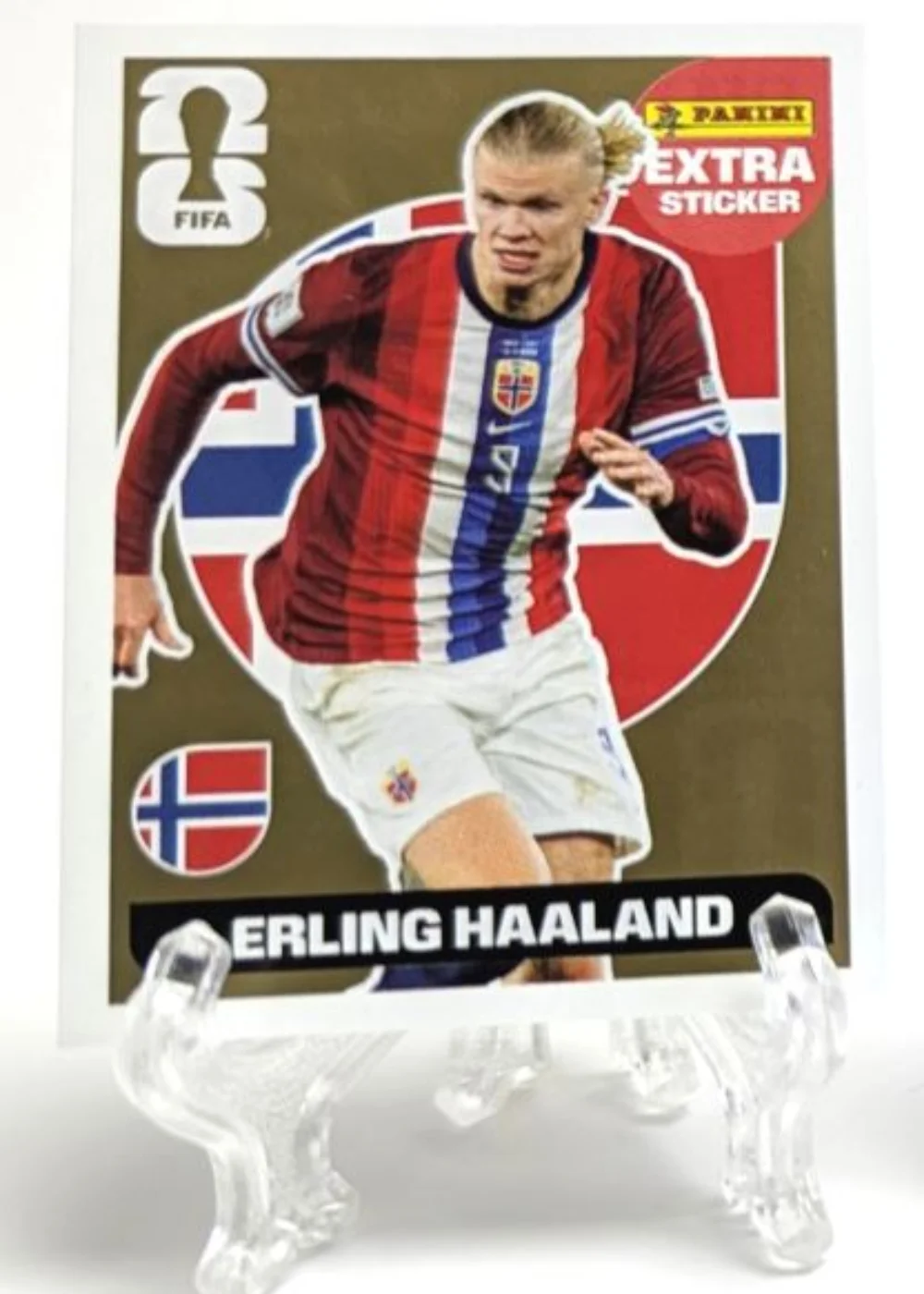 Erling Haaland Gold Extra Sticker Panini FIFA World Cup 2026