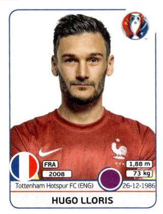 Hugo Lloris – UEFA Euro 2016 France, Nr. 17