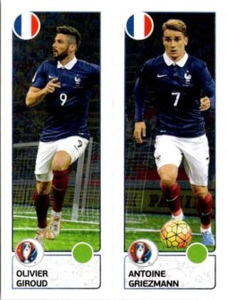 Olivier Giroud / Antoine Griezmann – UEFA Euro 2016 France, n.º 42