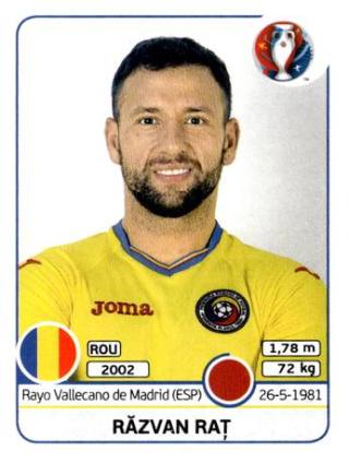Răzvan Raț – UEFA Euro 2016 France, Nr. 51