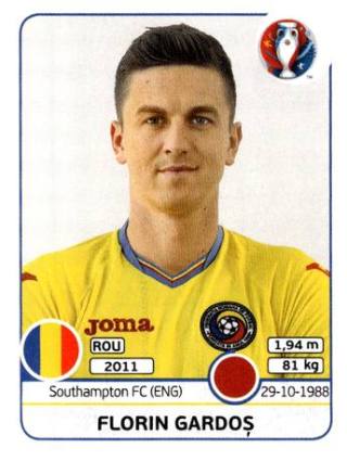 Florin Gardoș – UEFA Euro 2016 France, Nr. 54