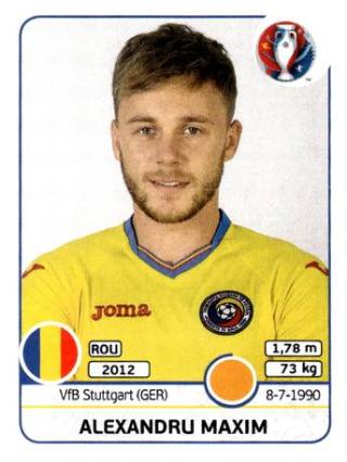 Alexandru Maxim – UEFA Euro 2016 France, Nr. 60
