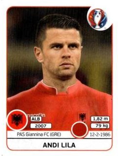 Andi Lila – UEFA Euro 2016 France, Nr. 75