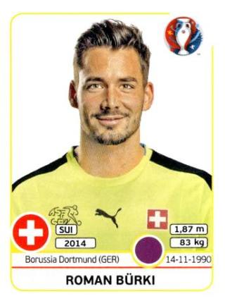 Roman Bürki – UEFA Euro 2016 France, Nr. 102