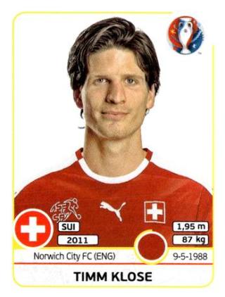 Timm Klose – UEFA Euro 2016 France, Nr. 106