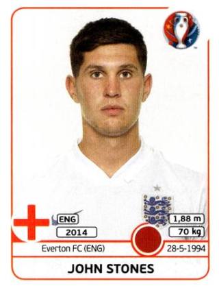 John Stones – UEFA Euro 2016 France, Nr. 133