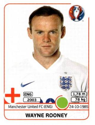 Wayne Rooney – UEFA Euro 2016 France, Nr. 145