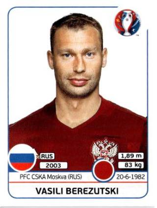 Wassili Wladimirowitsch Beresuzki – UEFA Euro 2016 France, Nr. 165