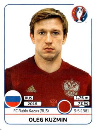 Oleg Alexandrowitsch Kusmin – UEFA Euro 2016 Francia, n.º 166