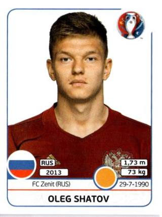 Oleg Alexandrowitsch Schatow – UEFA Euro 2016 France, Nr. 175