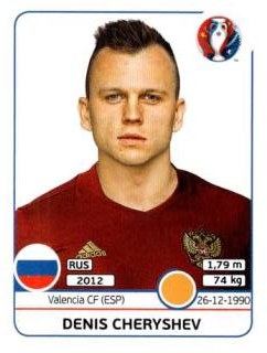 Denis Dmitrijewitsch Tscheryschew – UEFA Euro 2016 France, Nr. 176
