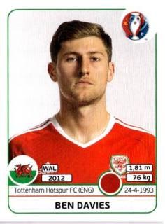 Ben Davies – UEFA Euro 2016 France, Nr. 186