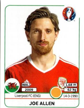 Joe Allen – UEFA Euro 2016 France, Nr. 190
