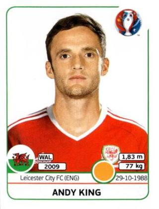 Andy King – UEFA Euro 2016 France, Nr. 191