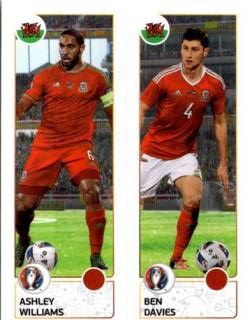 Ashley Williams / Ben Davies – UEFA Euro 2016 France, Nr. 203