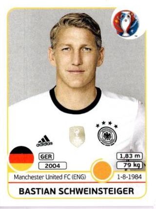 Bastian Schweinsteiger – UEFA Euro 2016 France, Nr. 250