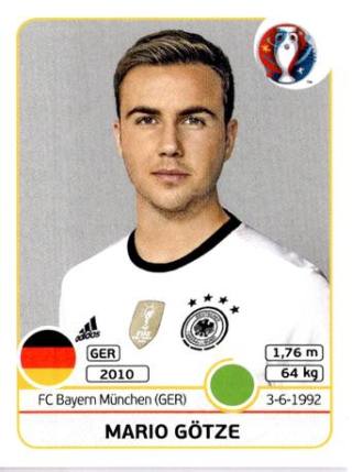 Mario Götze – UEFA Euro 2016 France, Nr. 257