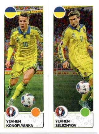 Yevhen Konoplyanka / Yevhen Seleznyov – UEFA Euro 2016 France, n.º 272