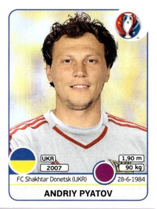 Andrij Pjatow – UEFA Euro 2016 France, Nr. 273