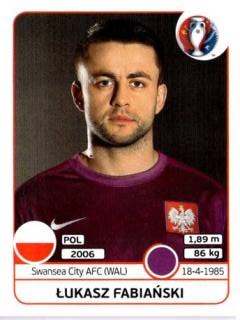 Łukasz Fabiański – UEFA Euro 2016 France, Nr. 293