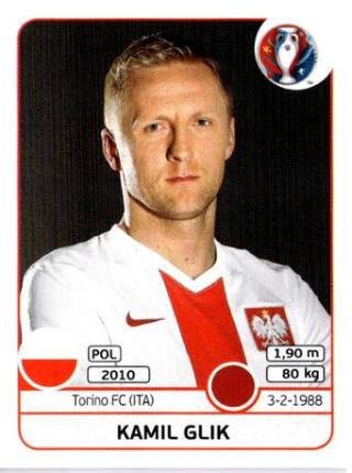 Kamil Glik – UEFA Euro 2016 France, Nr. 295