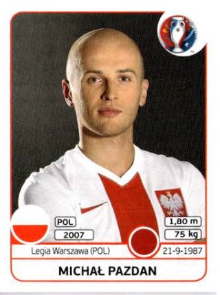 Michał Pazdan – UEFA Euro 2016 France, Nr. 297