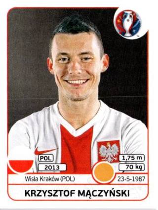 Krzysztof Mączyński – UEFA Euro 2016 France, Nr. 305