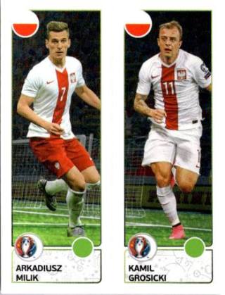 Arkadiusz Milik / Kamil Grosicki – UEFA Euro 2016 France, Nr. 318