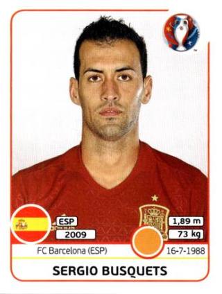 Sergio Busquets – UEFA Euro 2016 France, Nr. 361