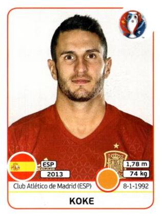 Koke Resurrección – UEFA Euro 2016 France, Nr. 364