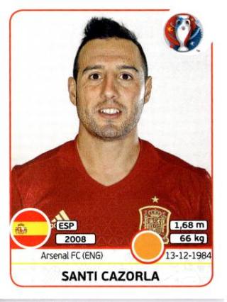 Santi Cazorla – UEFA Euro 2016 France, Nr. 366