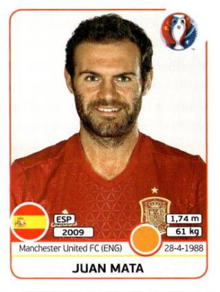 Juan Mata – UEFA Euro 2016 France, Nr. 367