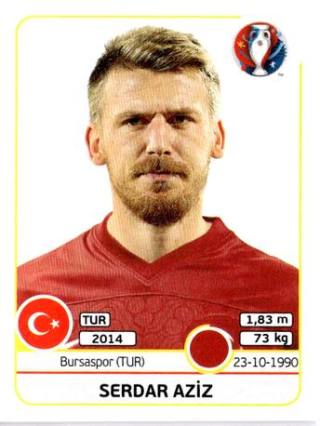 Serdar Aziz – UEFA Euro 2016 France, Nr. 406