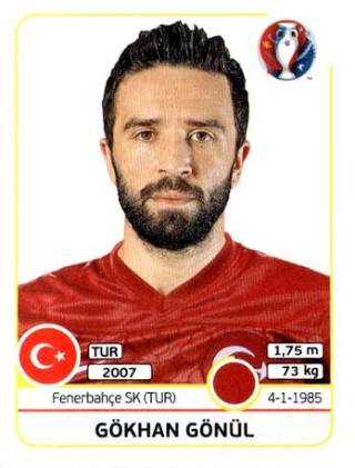 Gökhan Gönül – UEFA Euro 2016 France, Nr. 408