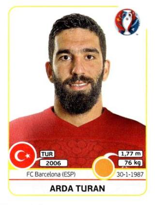 Arda Turan – UEFA Euro 2016 France, Nr. 419