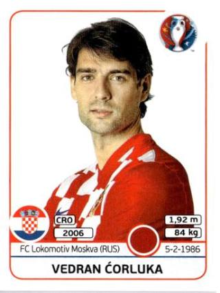 Vedran Ćorluka – UEFA Euro 2016 France, Nr. 439
