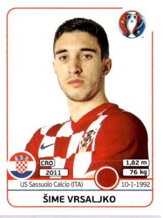 Šime Vrsaljko – UEFA Euro 2016 France, Nr. 443