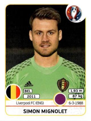 Simon Mignolet – UEFA Euro 2016 France, Nr. 466