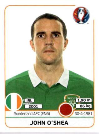 John O’Shea – UEFA Euro 2016 France, Nr. 519