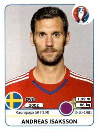 Andreas Isaksson – UEFA Euro 2016 France, Nr. 549