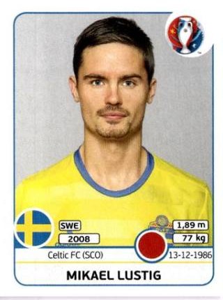 Mikael Lustig – UEFA Euro 2016 France, Nr. 554