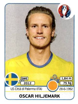 Oscar Hiljemark – UEFA Euro 2016 France, Nr. 556