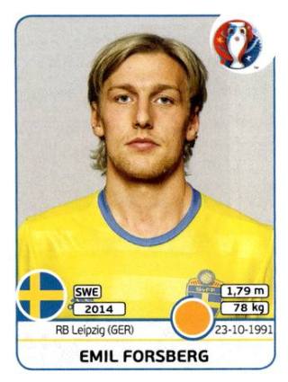 Emil Forsberg – UEFA Euro 2016 France, n. 559