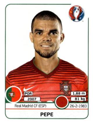 Pepe – UEFA Euro 2016 France, Nr. 580