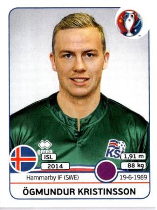 Ögmundur Kristinsson – UEFA Euro 2016 France, Nr. 610