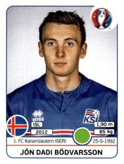 Jón Daði Böðvarsson – UEFA Euro 2016 France, Nr. 623