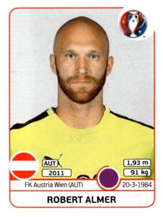 Robert Almer – UEFA Euro 2016 France, Nr. 629