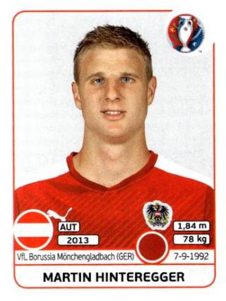 Martin Hinteregger – UEFA Euro 2016 France, Nr. 634