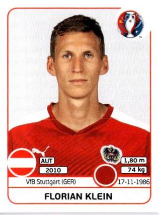 Florian Klein – UEFA Euro 2016 France, Nr. 636